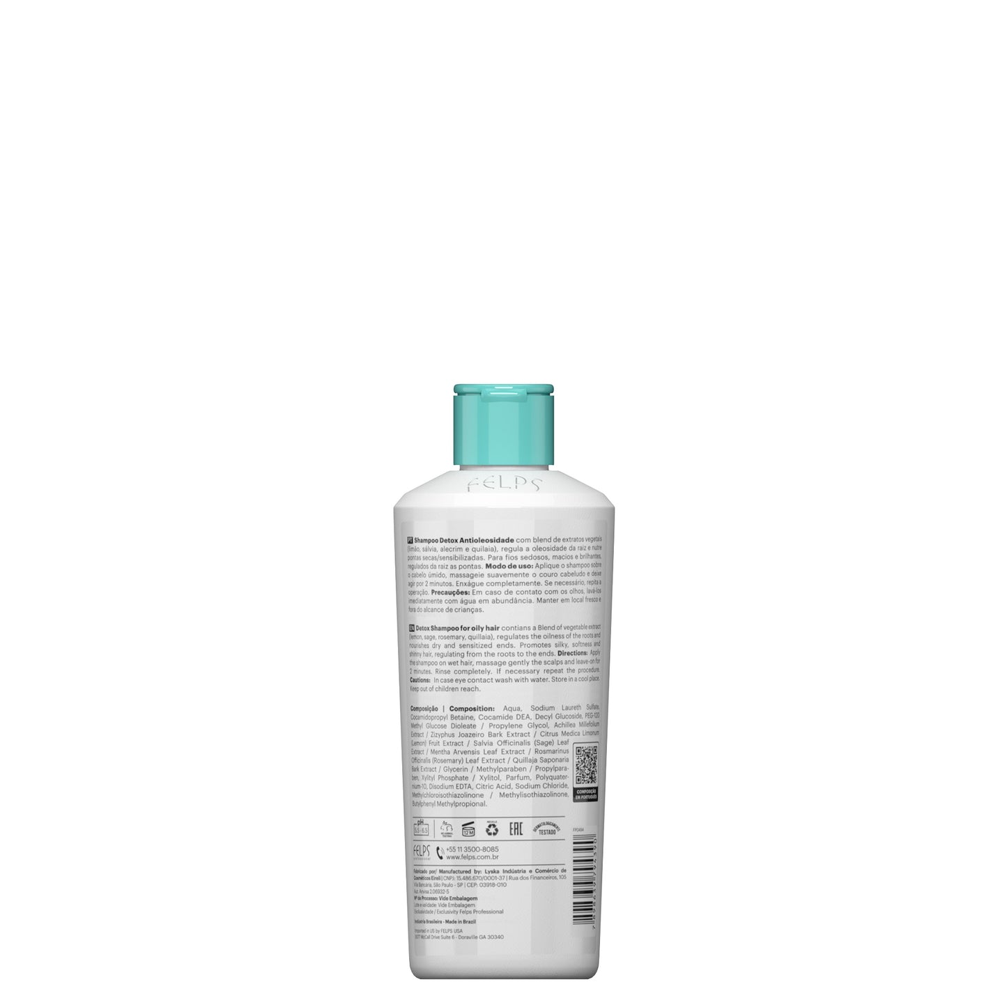 Felps Equilíbrio Anti-Oiliness Shampoo 250ml | Detox for Oily Roots & Dry Ends