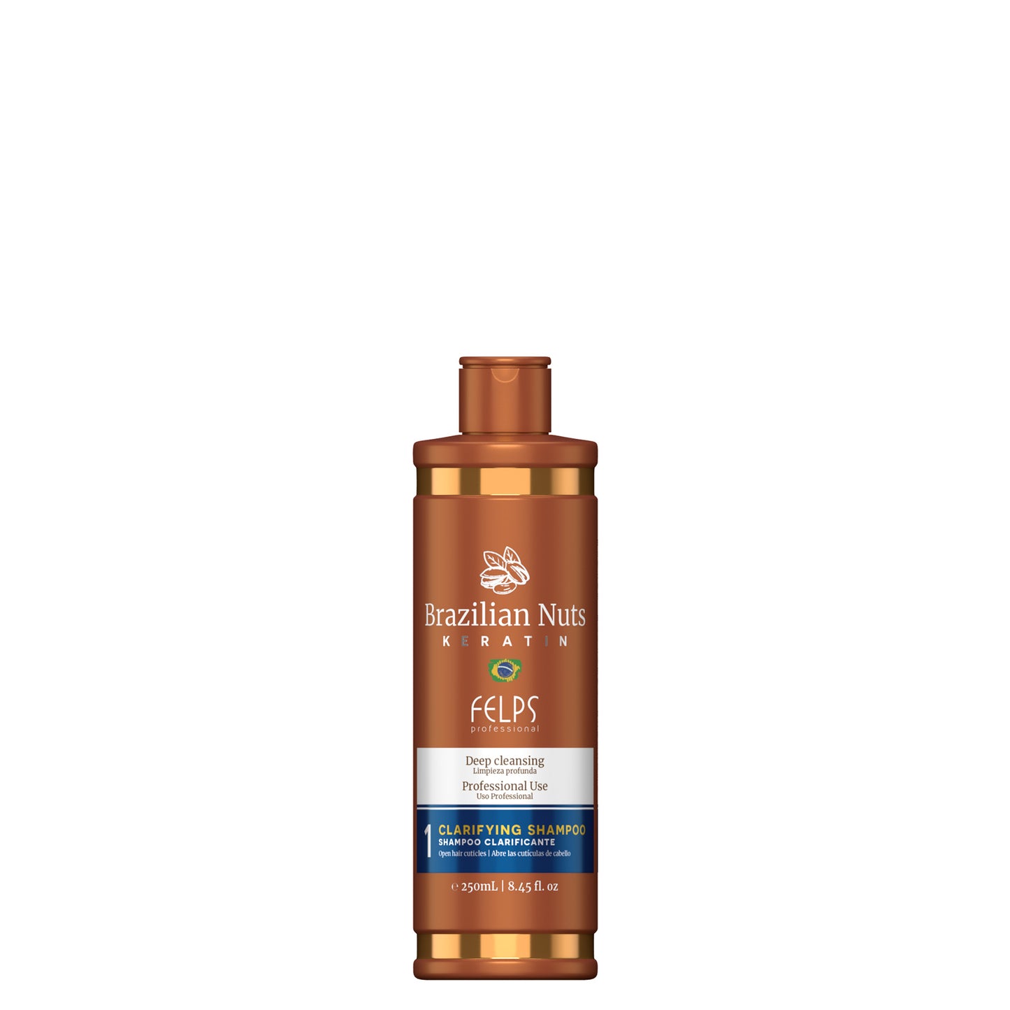 Felps Brazilian Nuts Clarifying Shampoo 250ml | Deep Cleansing | Pre-Treatment Hair Prep