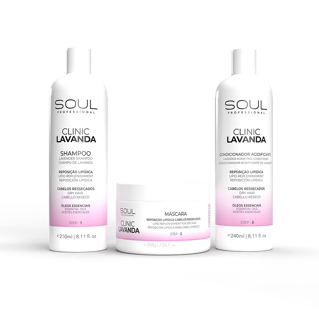 Soul Professional Clinic Lavender – Complete Lipid Replenishment Hair Care Set