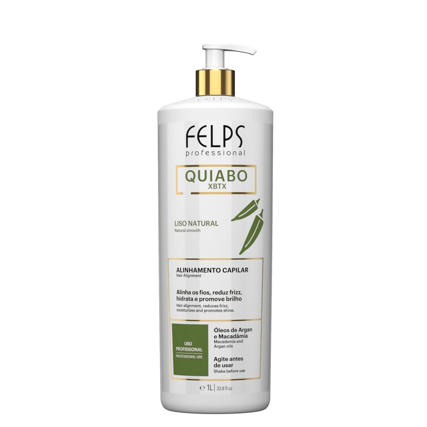 Felps Professional Quiabo XBTX Natural Smooth Hair Alignment 1L | Professional Use