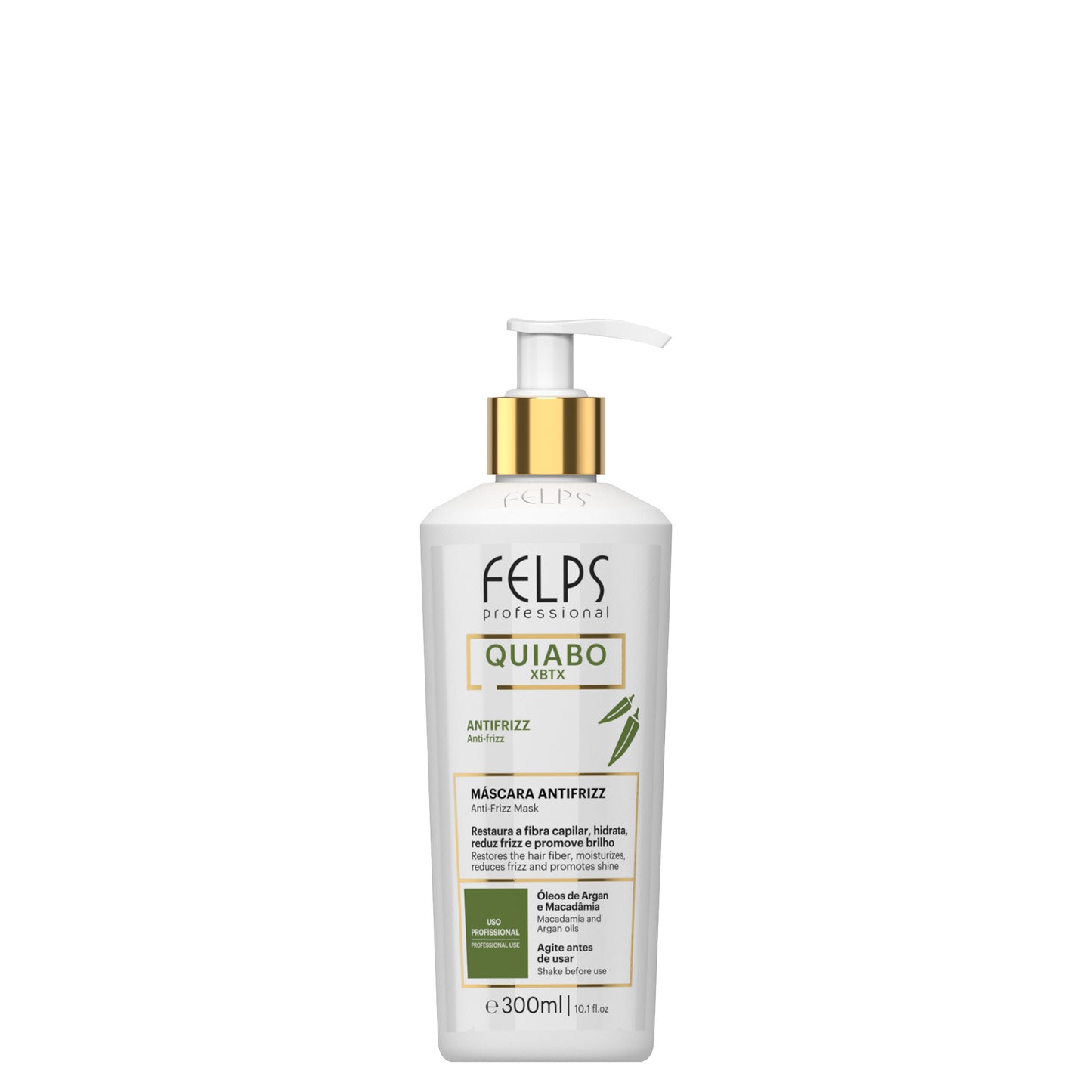 Felps Professional Quiabo XBTX Anti-Frizz Mask | Macadamia & Argan Oils | Restores & Smoothes