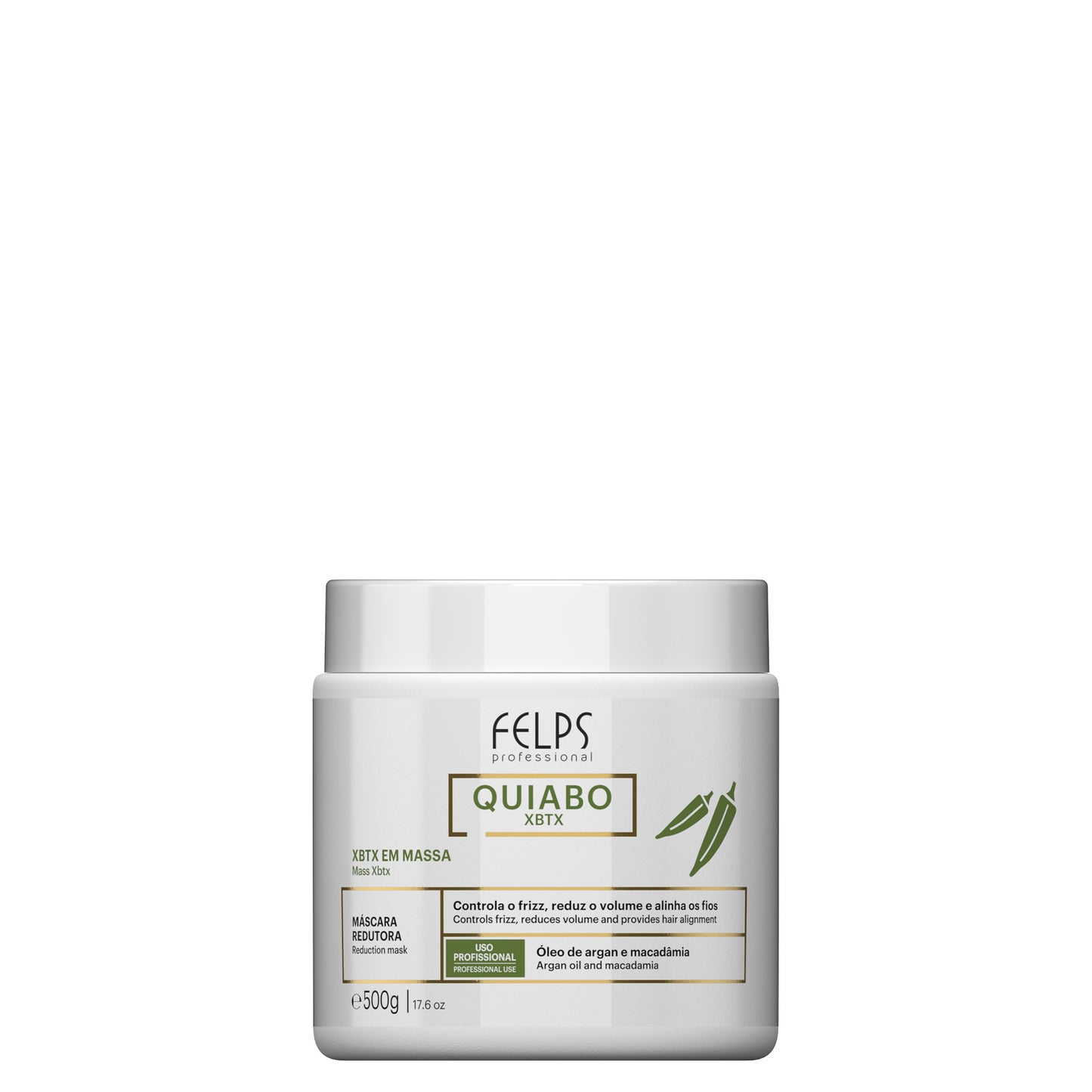 Felps Professional Quiabo XBTX Mass Reduction Mask | Anti-Frizz | Argan & Macadamia Oils