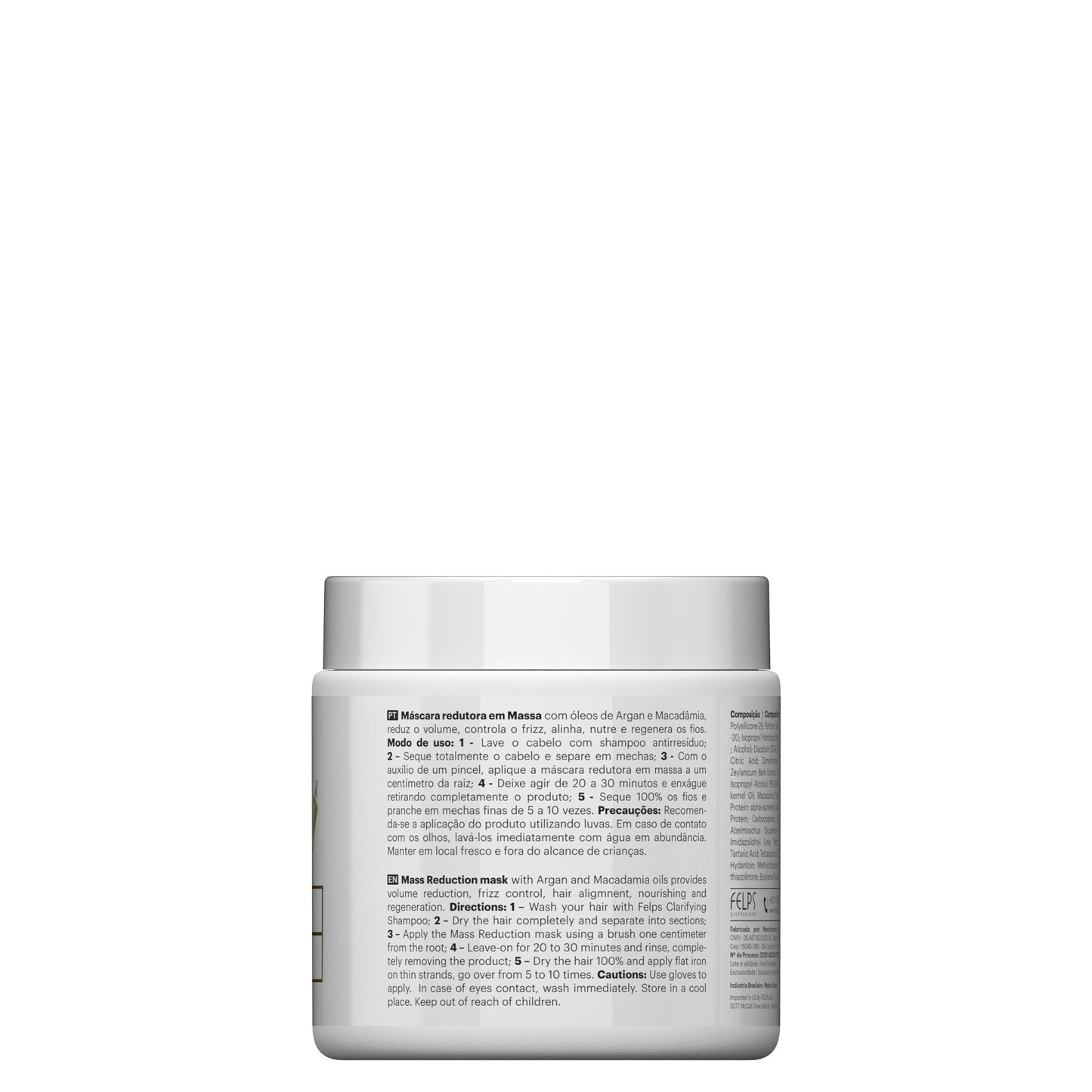 Felps Professional Quiabo XBTX Mass Reduction Mask | Anti-Frizz | Argan & Macadamia Oils