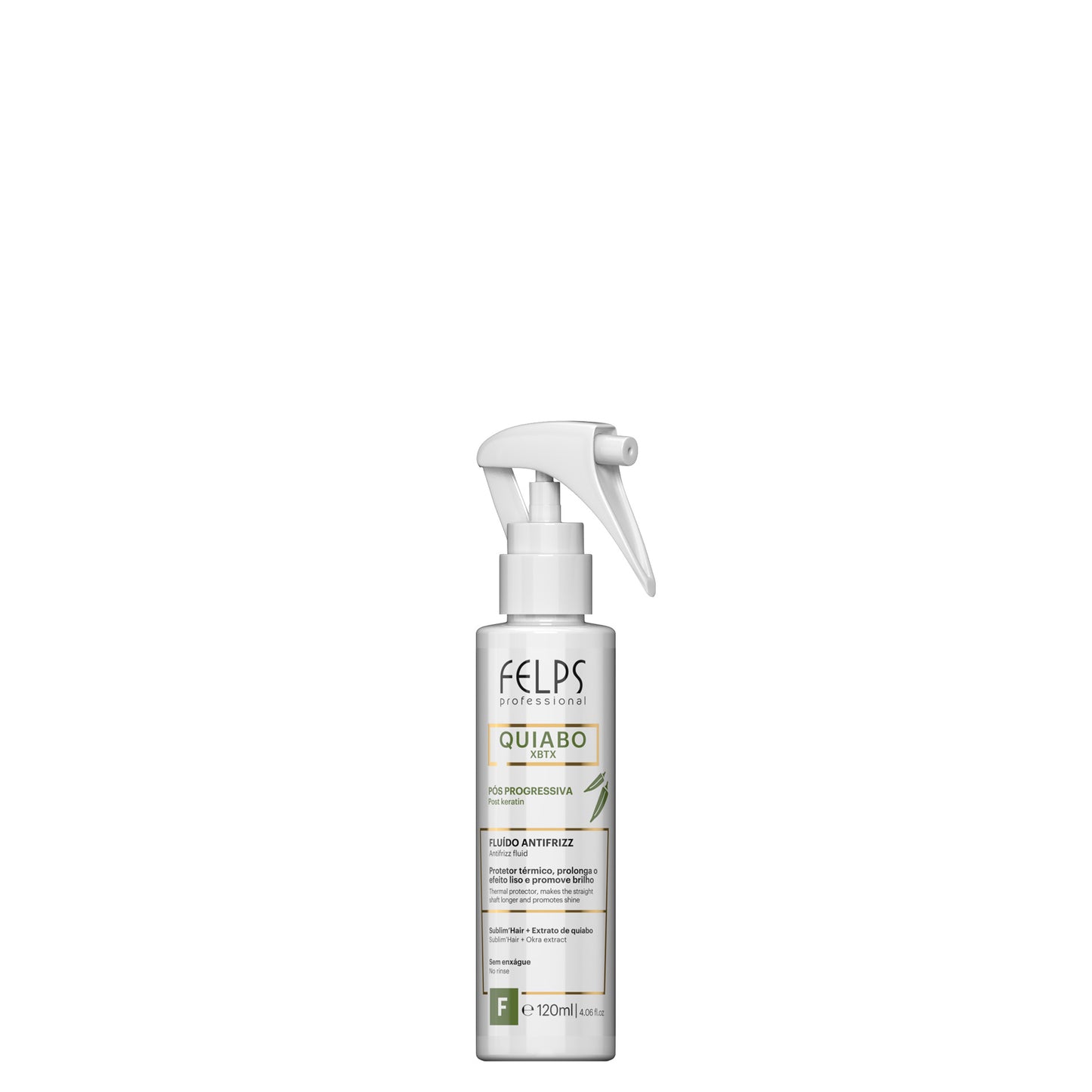 Felps Professional Quiabo XBTX Post-Progressive Anti-Frizz Spray 120ml | Thermal Protector | No Rinse