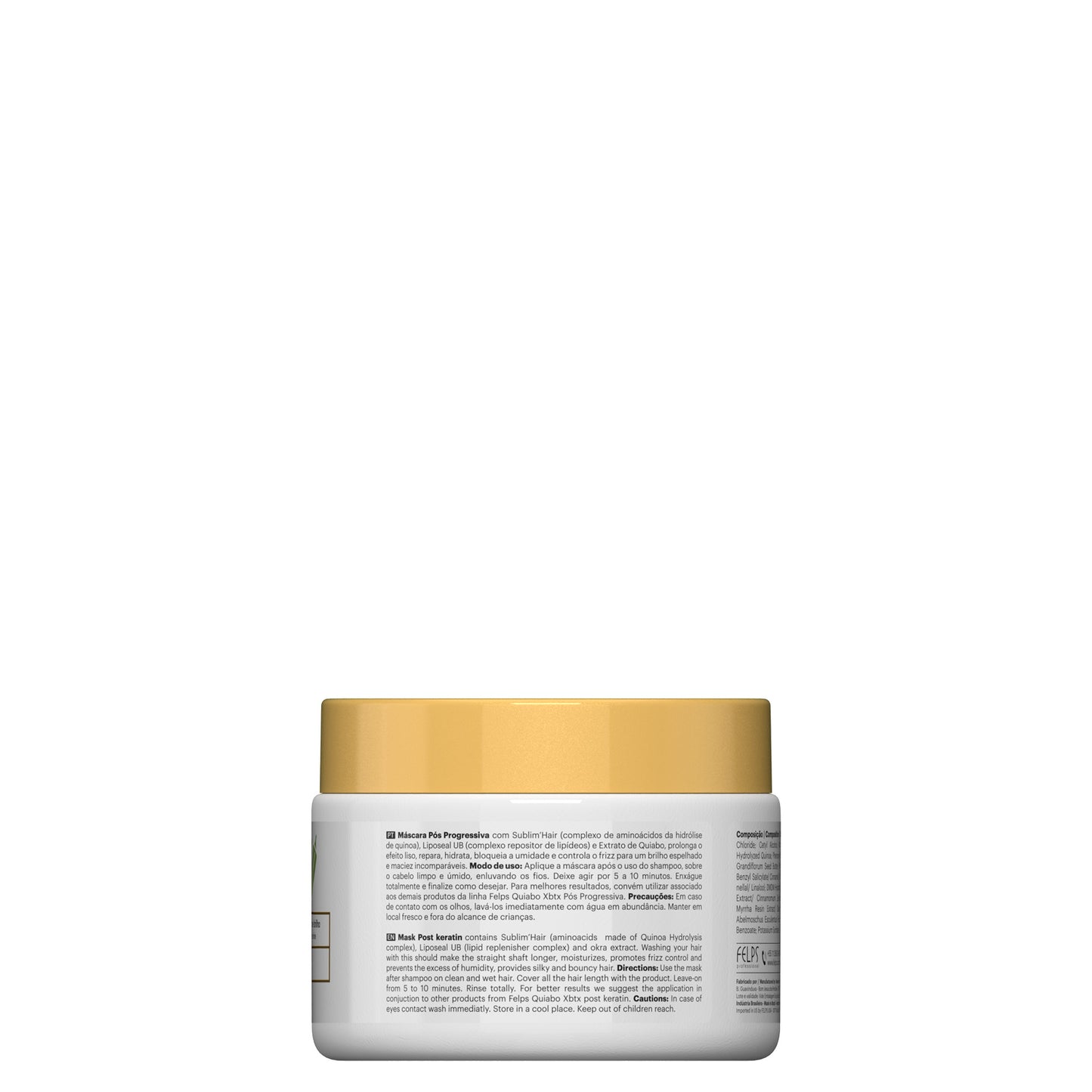 Felps Professional Okra XBTX Post-Keratin Mask 300g | Frizz Control | Shine Enhancing