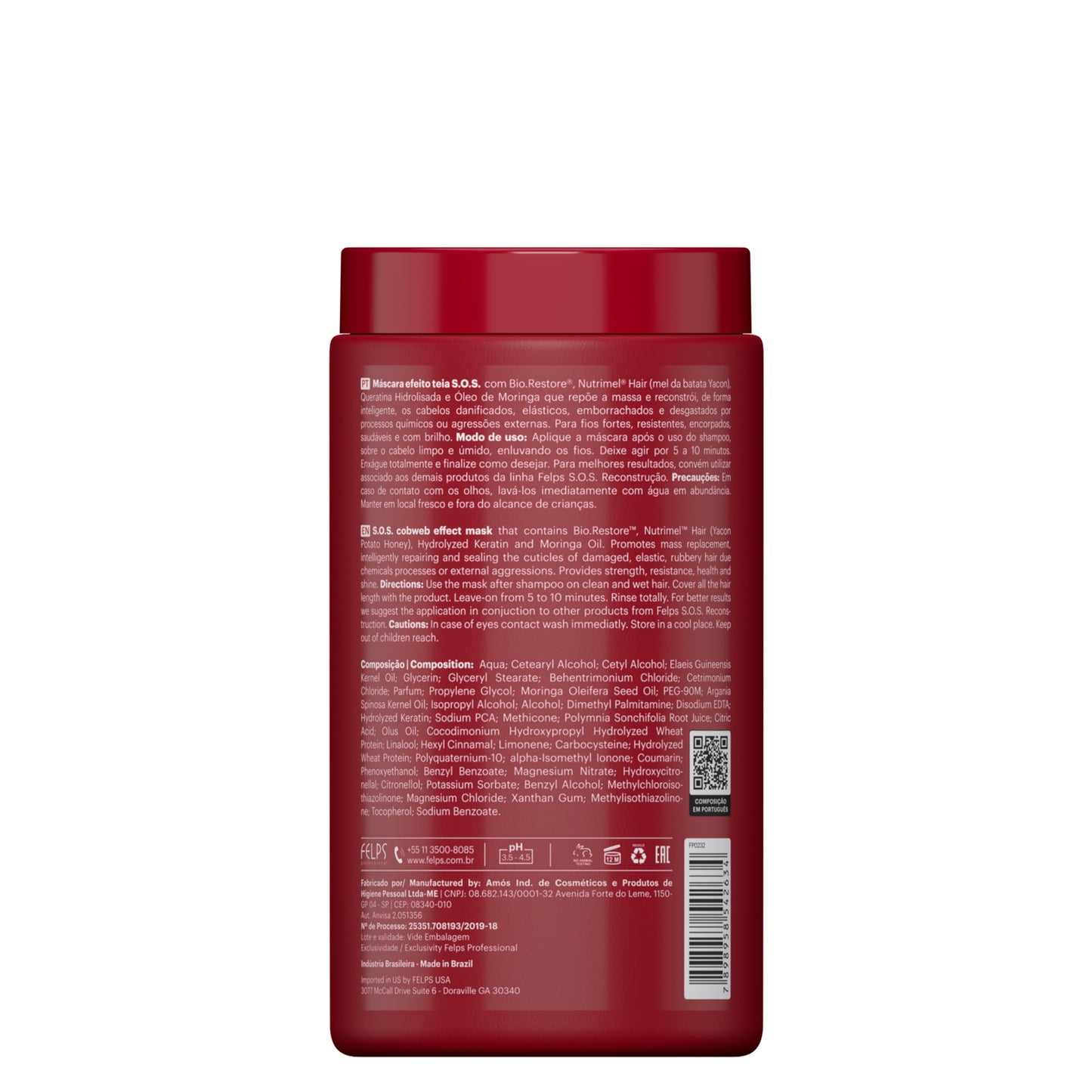 Felps Professional S.O.S. Cobweb Effect Mask | Deep Reconstruction for Damaged Hair