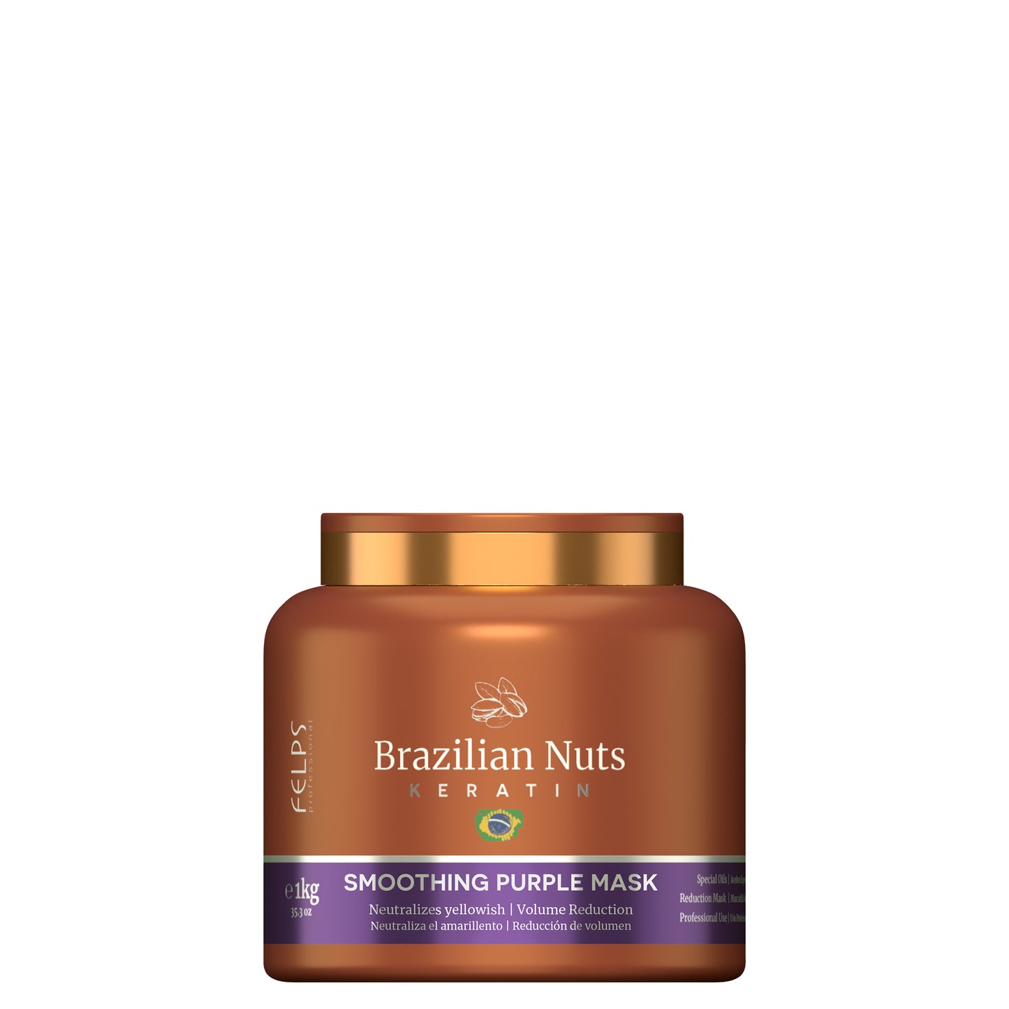 Felps Brazilian Nuts Smoothing Purple Mask | Toning Mask | Neutralises Yellow Tones