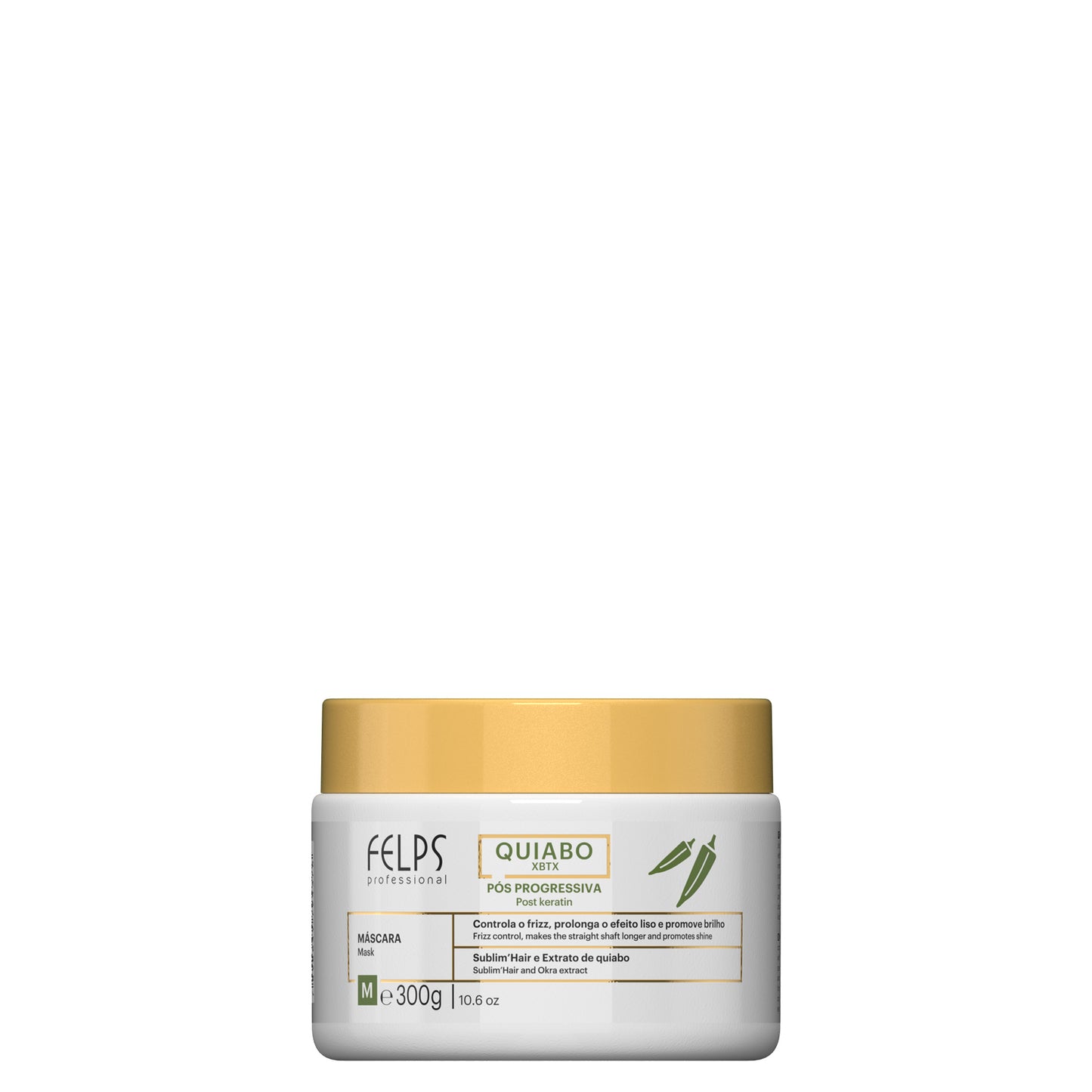 Felps Professional Okra XBTX Post-Keratin Mask 300g | Frizz Control | Shine Enhancing